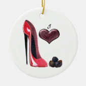 Love Red Stiletto Shoe and Chocolates Ornament (Voorkant)