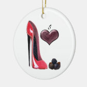 Love Red Stiletto Shoe and Chocolates Ornament (Links)