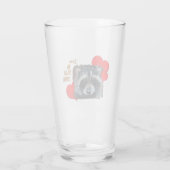 Love Red Trash Panda Racoon Cute Scavenger Thief Glas (Achterkant)