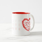 LOVE Red Two-Tone Mok (Voorkant rechts)