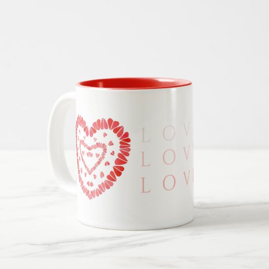 LOVE Red Two-Tone Mok (Voorkant links)