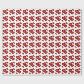 Love Red Valentijn Hearts Cadeaupapier (Vlak)