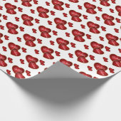 Love Red Valentijn Hearts Cadeaupapier (Hoek)