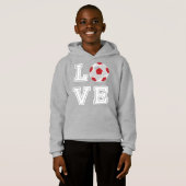 Love Red Voetbal - White Letters (Voorkant volledig)