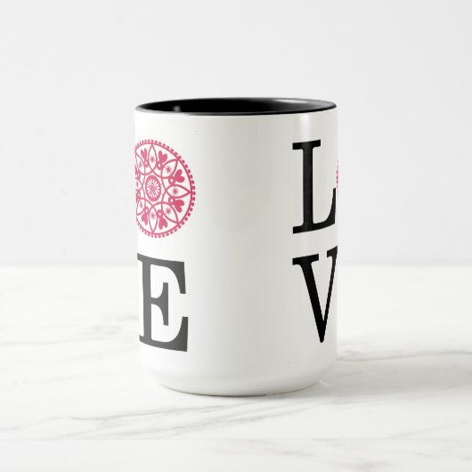 LOVE Red White en Black Mok (Midden)