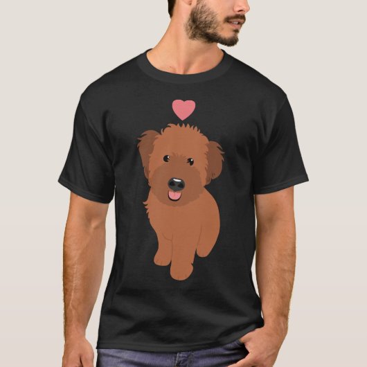 Love Red Whoodle Wheaten Terrier Poodle T-shirt (Voorkant)