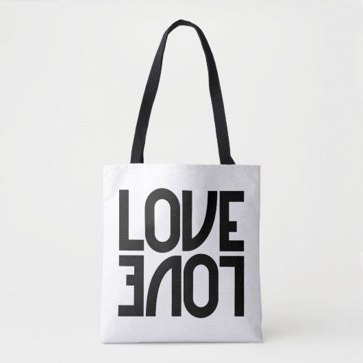 Love Reflected Monochrome Tote Bag (Voorkant)