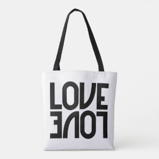 Love Reflected Monochrome Tote Bag
