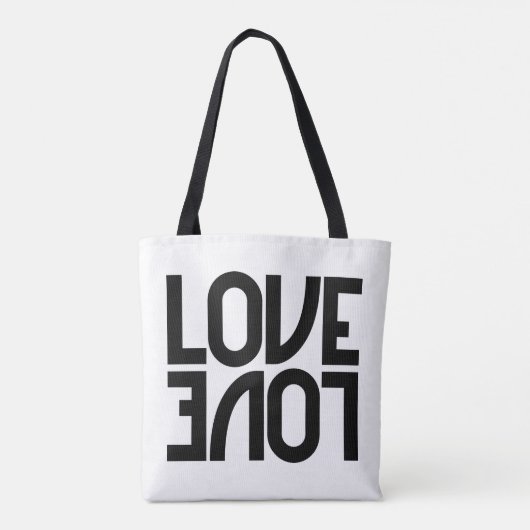 Love Reflected Monochrome Tote Bag (Achterkant)