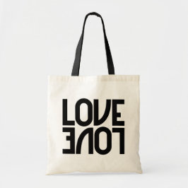 Love Reflected Monochrome Tote Bag