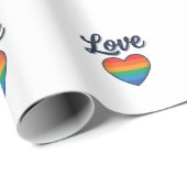 Love Regenboog Hart Pride Vector T-shirt Ontwerp_1 Cadeaupapier (Rol Hoek)