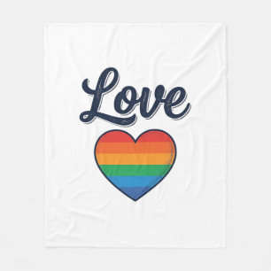 Love Regenboog Hart Pride Vector T-shirt Ontwerp_1 Fleece Deken