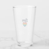 Love Regenboog Hart Pride Vector T-shirt Ontwerp_1 Glas (Achterkant)