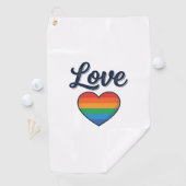 Love Regenboog Hart Pride Vector T-shirt Ontwerp_1 Golfhanddoek (Insitu)
