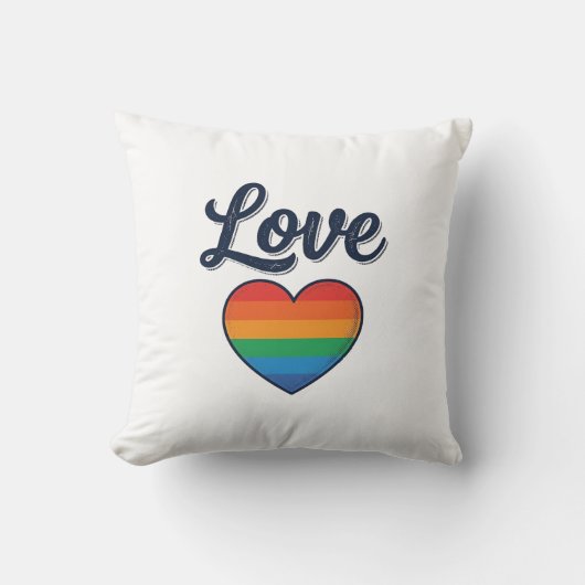 Love Regenboog Hart Pride Vector T-shirt Ontwerp_1 Kussen (Voorkant)