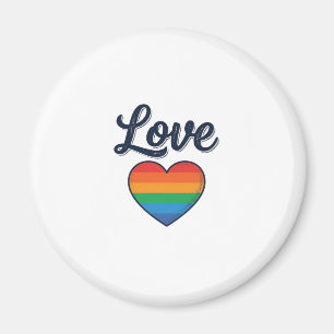 Love Regenboog Hart Pride Vector T-shirt Ontwerp_1 Magneet
