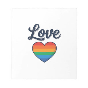 Love Regenboog Hart Pride Vector T-shirt Ontwerp_1 Notitieblok