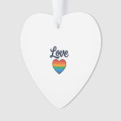 Love Regenboog Hart Pride Vector T-shirt Ontwerp_1 Ornament (voorkant)