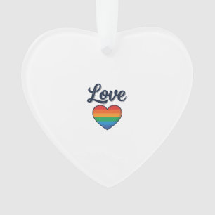 Love Regenboog Hart Pride Vector T-shirt Ontwerp_1 Ornament
