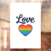 Love Regenboog Hart Pride Vector T-shirt Ontwerp_1 Raamsticker (Vel 2)