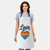 Love Regenboog Hart Pride Vector T-shirt Ontwerp_1 Schort (Gedragen)