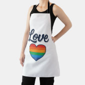 Love Regenboog Hart Pride Vector T-shirt Ontwerp_1 Schort (Insitu)