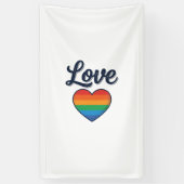 Love Regenboog Hart Pride Vector T-shirt Ontwerp_1 Spandoek (Verticaal)