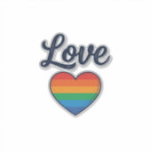 Love Regenboog Hart Pride Vector T-shirt Ontwerp_1 Sticker (Voorkant)