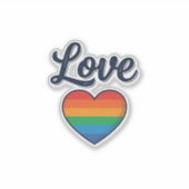 Love Regenboog Hart Pride Vector T-shirt Ontwerp_1 Sticker (Voorkant)