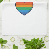 Love Regenboog Hart Pride Vector T-shirt Ontwerp_1 Theedoek (Gevouwen)