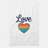 Love Regenboog Hart Pride Vector T-shirt Ontwerp_1 Theedoek (Verticaal)