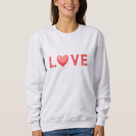 LOVE Regenboog Hart Vrouwen Trui (Voorkant)