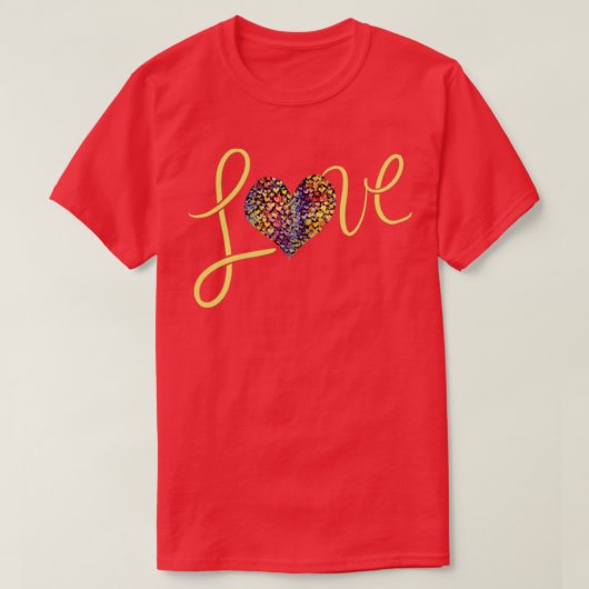 LOVE regenbooghart T-shirt (Design voorkant)