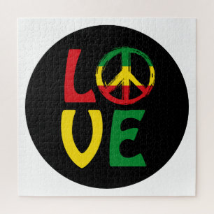 LOVE Reggae met vredessymbool Legpuzzel