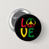 LOVE Reggae met vredessymbool Ronde Button 5,7 Cm (Voorkant /achterkant)