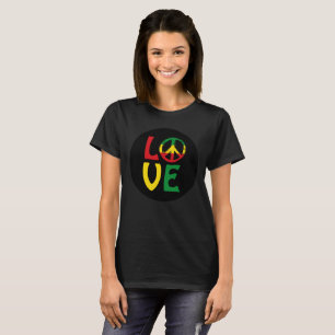 LOVE Reggae met vredessymbool T-shirt
