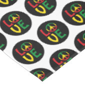 LOVE Reggae met vredessymbool Tafelkleed (Gekanteld)