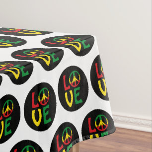 LOVE Reggae met vredessymbool Tafelkleed
