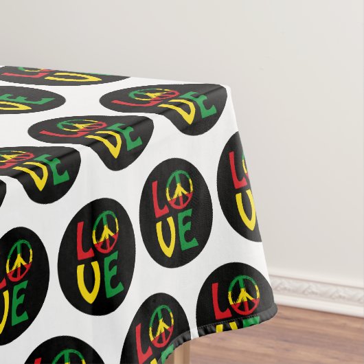 LOVE Reggae met vredessymbool Tafelkleed (Voorbeeld)