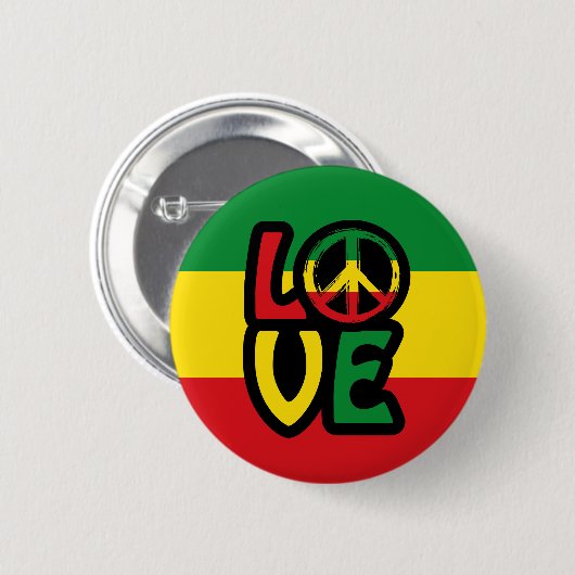 Love Reggae Ronde Button 5,7 Cm (Voorkant /achterkant)