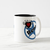 Love Reno Tweekleurige Koffiemok (Voorkant rechts)