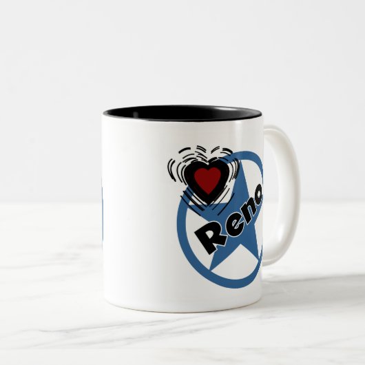 Love Reno Tweekleurige Koffiemok (Voorkant rechts)