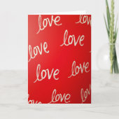 Love Repeated Crimson Red Card Kaart (Voorkant)