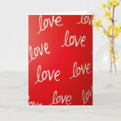 Love Repeated Crimson Red Card Kaart (Gele Bloem)