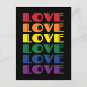 Love Repetable Text LGBTQ Gay Pride Briefkaart (Voorkant)