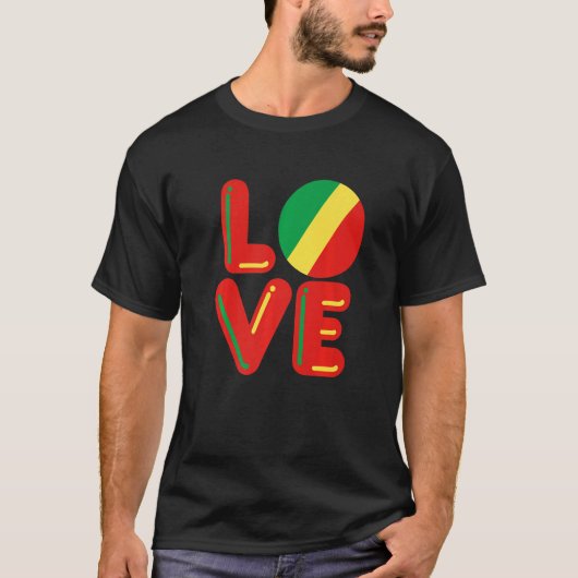 LOVE - Republic Of The Congo Premium T-shirt (Voorkant)