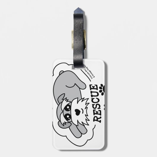 Love Rescue - Dark T-Shirt (Women) Bagagelabel (Achterkant verticaal)