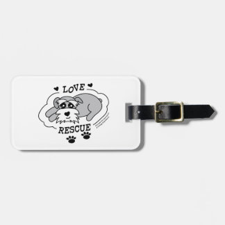 Love Rescue - Donkere T-shirt (Dames) Bagagelabel