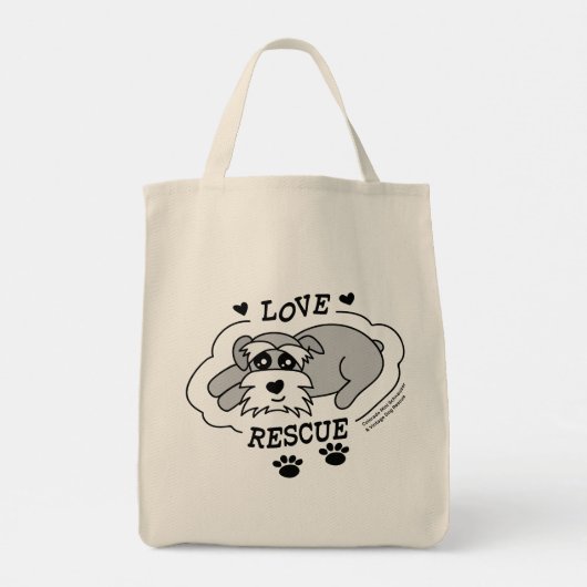 Love Rescue - Grocery Tote Bag (Achterkant)