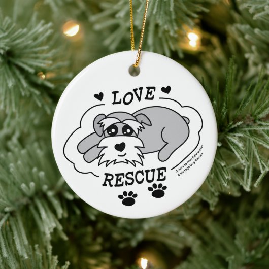 Love Rescue - Round Christmas Ornament (Boom)